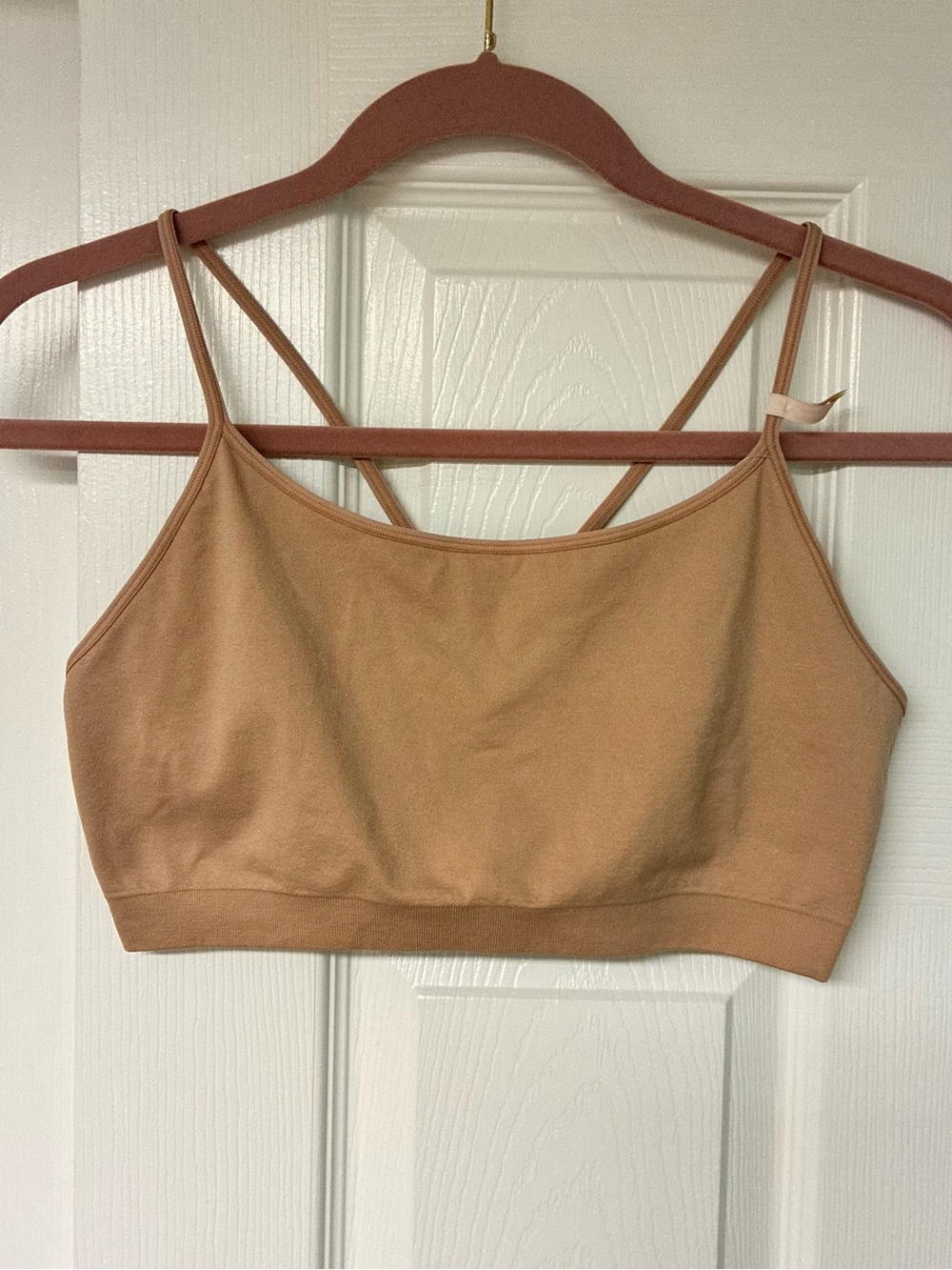 NWT Love by Gap Seamless Bralette, Nude, Size Large
